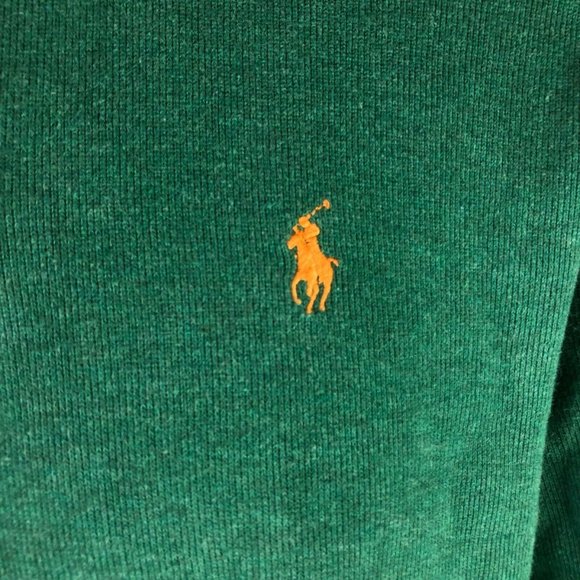 Polo Ralph Lauren 1/2 Half Zip French Rib Pullover Sweater Green Size M - Picture 5 of 9